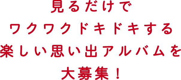 見るだけでワクワクドキドキする楽しい思い出アルバムを大募集