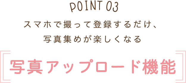 写真アップロード機能